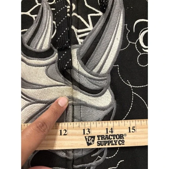 Vintage Y2K Ecko UNLTD Full Zip Hoodie Size L Embroidered Rhino Cybergoth Rare - Picture 11 of 14